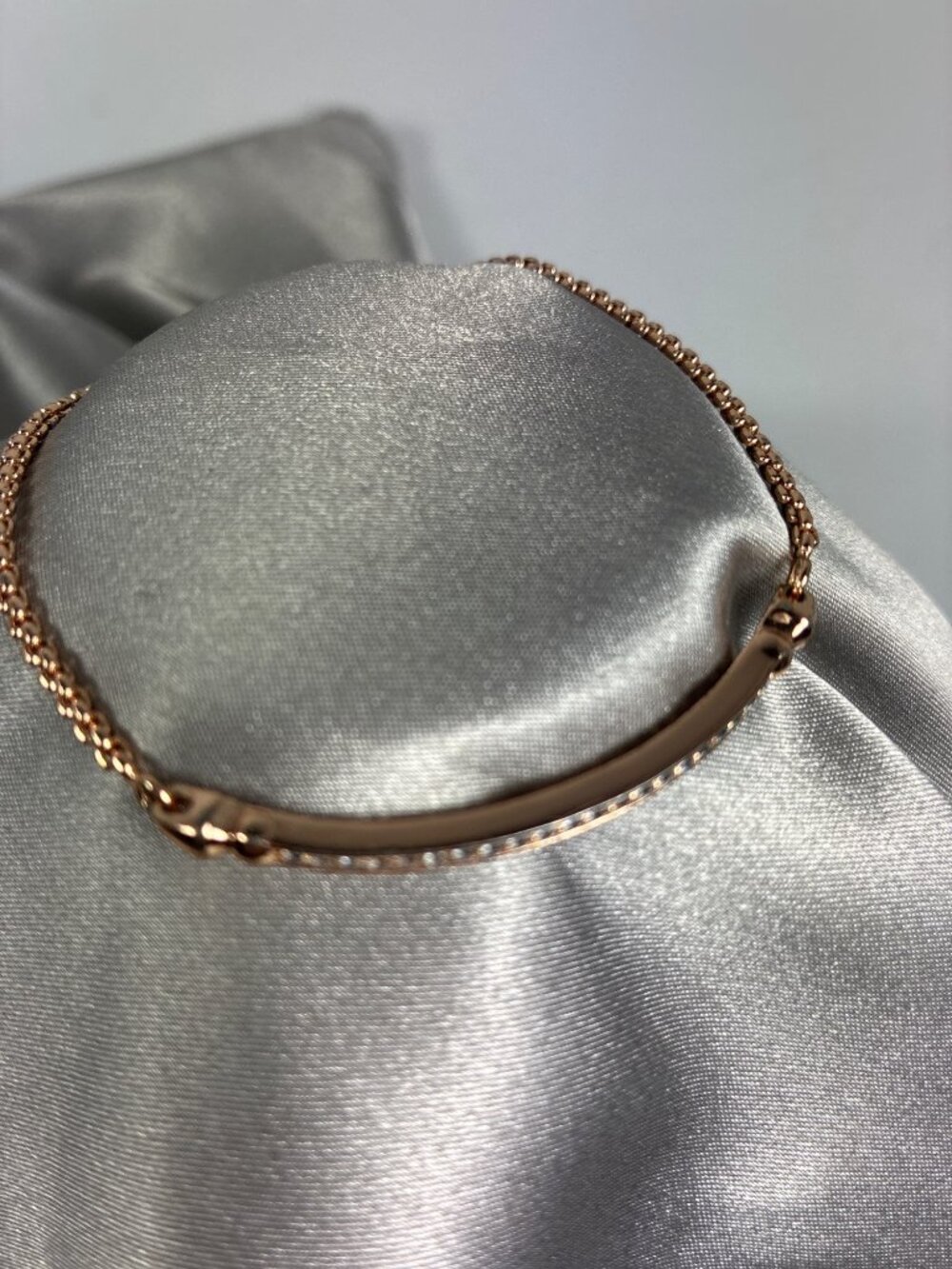 Kendra Scott Gold Pavé Bar Slider Bracelet Adjustable Crystal Chain - Picture 2 of 6